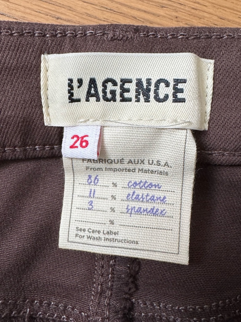 L’Agence Jyothi Coated High-Rise Skinny Jeans - Size 26 - NWT - Cocoa Coated - Picture 7 of 13